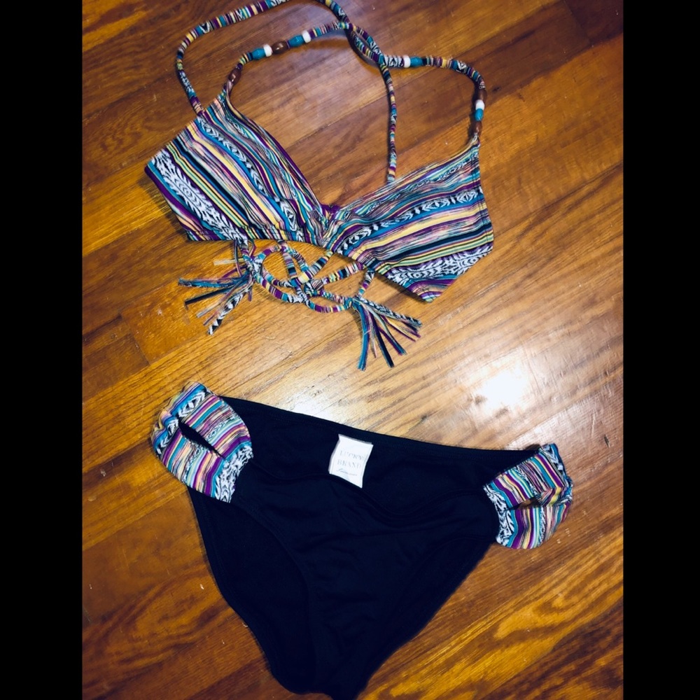 Lucky Brand Aztec Pattern Bikini